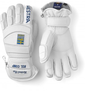 Guanti da sci Hestra RSL Comp Vertical Cut d3O Impact Uomo Bianche | GATN65107