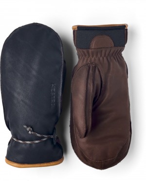 Guanti da sci Hestra Wakayama Mitt Uomo Navy/Brown | YULI40652