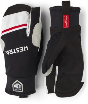 Guanti da sci di fondo Hestra Windstopper Race Tracker 3-finger Donna Nere | HIKD29047