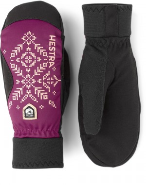 Guanti da sci di fondo Hestra XC Primaloft Mitt Donna Bordeaux | EGXP25714
