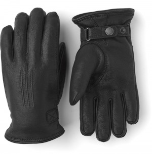 Guanti di pelle Hestra Deerskin Lambskin Uomo Nere | HZWN94208