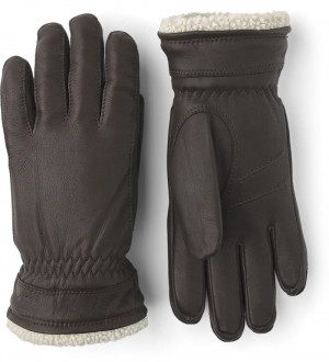 Guanti di pelle Hestra Deerskin Primaloft Donna Marroni Scuro | HJST92857