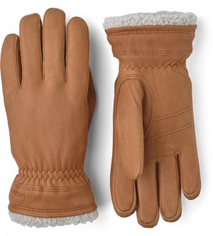 Guanti di pelle Hestra Deerskin Primaloft Donna Cork | AMEW53891