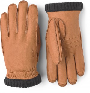 Guanti di pelle Hestra Deerskin Primaloft Rib Uomo Cork | CRXG05427