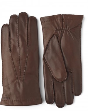 Guanti di pelle Hestra Edward Uomo Chestnut | AEJU31524