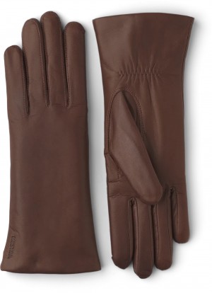 Guanti di pelle Hestra Elisabeth Donna Chestnut | LGXO07283