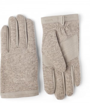 Guanti di pelle Hestra Ethan Uomo Beige | AULT24530