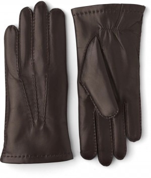 Guanti di pelle Hestra Hairsheep 1¾ BT Handsewn Cashmere Uomo Espresso | WEZR08149
