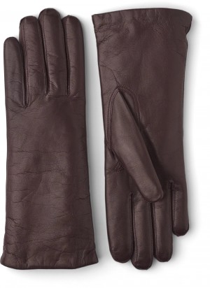 Guanti di pelle Hestra Hairsheep 3 BT Piqué Cashmere Donna Bordeaux | RXGY04821