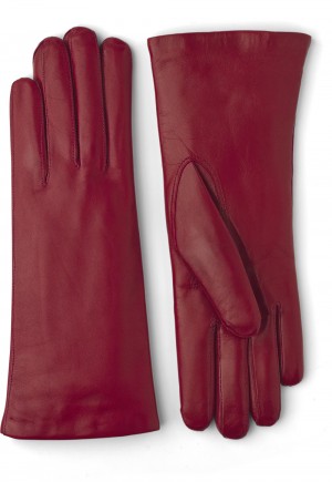 Guanti di pelle Hestra Hairsheep 3 BT Piqué Cashmere Donna Rosse | YSXI84617