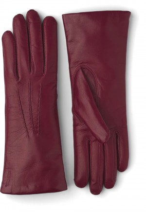 Guanti di pelle Hestra Isabel Donna Rosse Scuro | XTZD51926