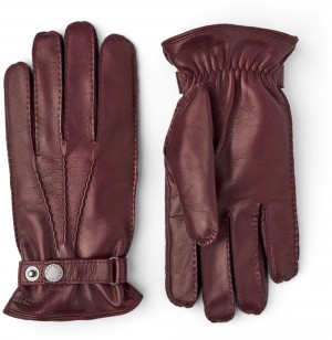 Guanti di pelle Hestra Jake Uomo Bordeaux | CEGW32061