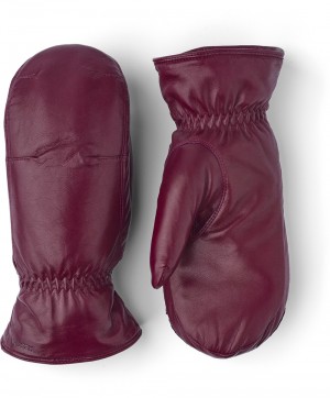 Guanti di pelle Hestra Naomi Mitt Donna Rosse Scuro | VEOJ04189