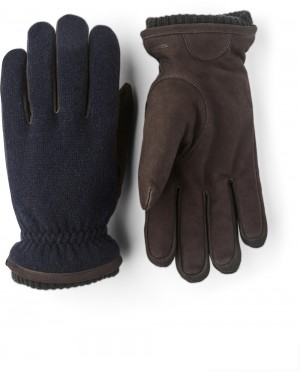 Guanti di pelle Hestra Noah Uomo Blu Marino | EFHZ65091