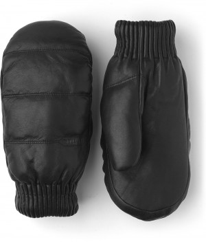 Guanti di pelle Hestra Valdres Mitt Donna Nere | TQXV71362