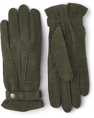Guanti di pelle Hestra Winston Carpincho Uomo Loden | TSLY57613