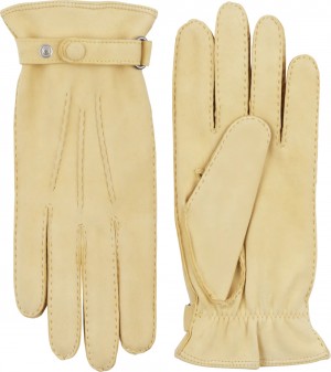 Guanti di pelle Hestra Winston Chamois Uomo Gialle | JXYZ08469