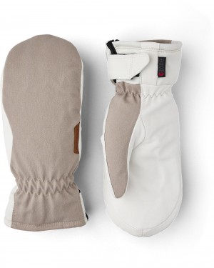 Guanti impermeabili Hestra CZone Primaloft Inverno Mitt Donna Beige | SDNE92584