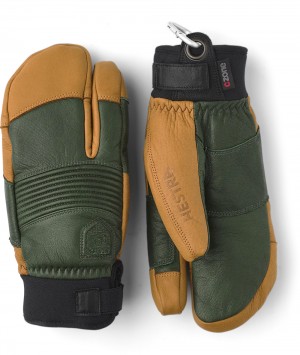 Guanti impermeabili Hestra Freeride CZone 3-finger Uomo Forest/Cork | NQHR97426