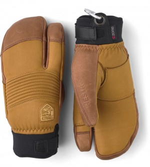 Guanti impermeabili Hestra Freeride CZone 3-finger Uomo Cork/Brown | OEBQ35279