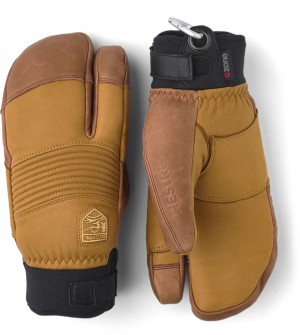 Guanti impermeabili Hestra Freeride CZone 3-finger Donna Cork/Brown | BYFO01729