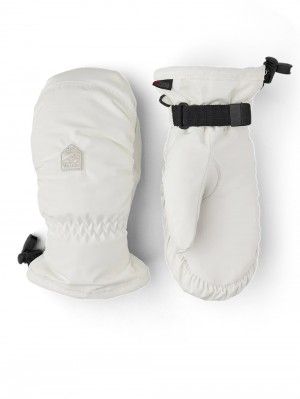 Guanti impermeabili Hestra Powder CZone Mitt Donna Bianche | QKEO51430