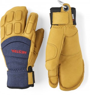 Guanti impermeabili Hestra Vertical Cut CZone 3-finger Uomo Navy/Tan | QYDR28146
