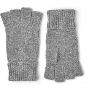 Guanti lavorati a maglia Hestra Basic Lana Vergine Half Finger Donna Grigie | DMHR16845
