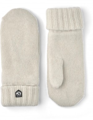 Guanti lavorati a maglia Hestra Bonnie Knit Mitt Uomo Bianche | XHRE67583
