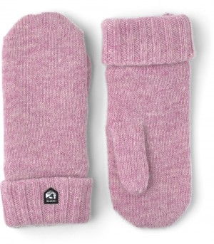 Guanti lavorati a maglia Hestra Bonnie Knit Mitt Uomo Rosa | PXYZ21974