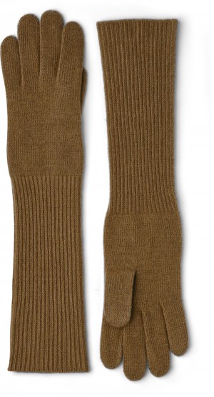 Guanti lavorati a maglia Hestra Cashmere Glove 8 BT Donna Camel | TICZ35481