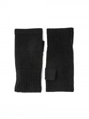 Guanti lavorati a maglia Hestra Cashmere Tube Donna Nere | EQYH13562