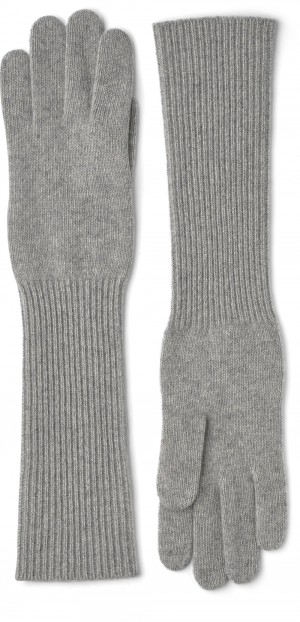 Guanti lavorati a maglia Hestra Cashmere Glove 8 BT Donna Grigie Chiaro | PQUM39046