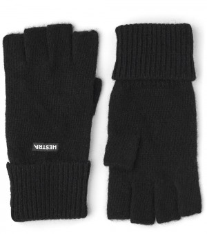 Guanti lavorati a maglia Hestra Pancho Liner Half Finger Donna Nere | KWQC70824