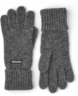 Guanti lavorati a maglia Hestra Pancho Liner 5-finger Donna Grigie | LZJX52180