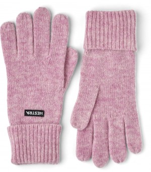 Guanti lavorati a maglia Hestra Pancho Liner 5-finger Donna Rosa | CTSE45203