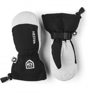 Mittens Hestra Army Pelle Heli Ski Jr. Mitt Bambino Nere | KEVX05198
