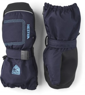 Mittens Hestra Baby Zip Long Mitt Bambino Blu Marino Scuro | GDLA63295