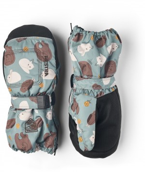 Mittens Hestra Baby Zip Long Mitt Bambino Blu | WHEQ85932