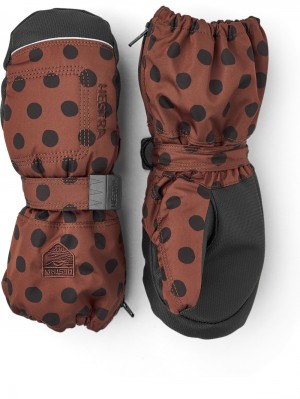 Mittens Hestra Baby Zip Long Mitt Bambino Marroni | UPQG47560