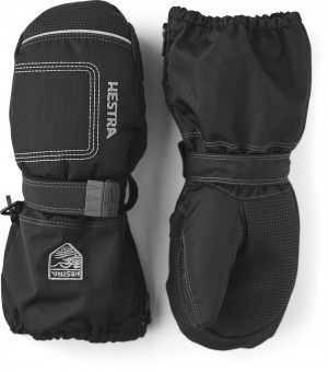 Mittens Hestra Baby Zip Long Mitt Bambino Nere | QHKB80245