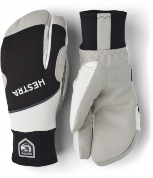 guanti sci di fondo Hestra Comfort Tracker 3-finger Uomo Black/Ivory | JSZM59032