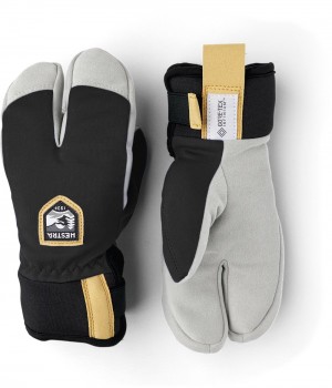 guanti sci di fondo Hestra Lana Vergine Terry Jr. Split Mitt Bambino Nere | HSPF02865