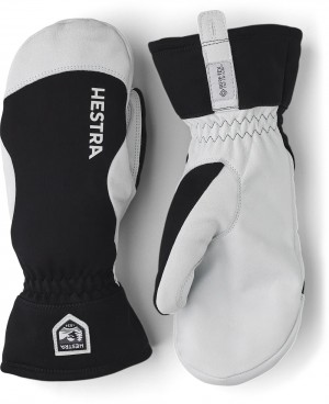 guanti sci di fondo Hestra Windstopper Pelle Mitt Uomo Nere | YUMZ03517